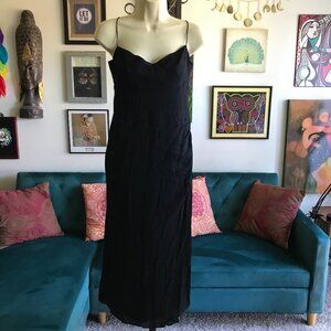 OPT One Pretty Time size 8 Black Spaghetti Strap Shirred Bustier Midi Dress NWT